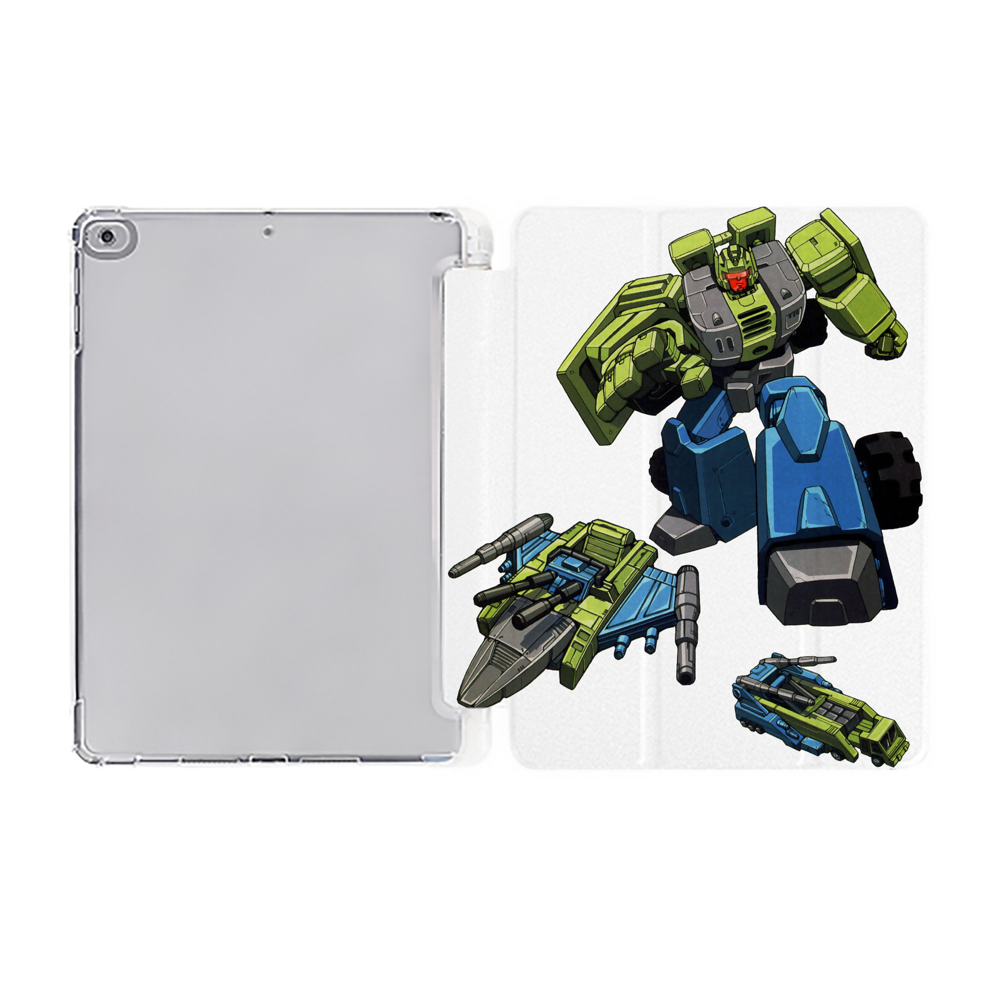 （画像用）  IPad ケース ペン収納付き 三つ折りスタンド PUレザー×シリコン 対応機種9.5/10.5/10.9インチ